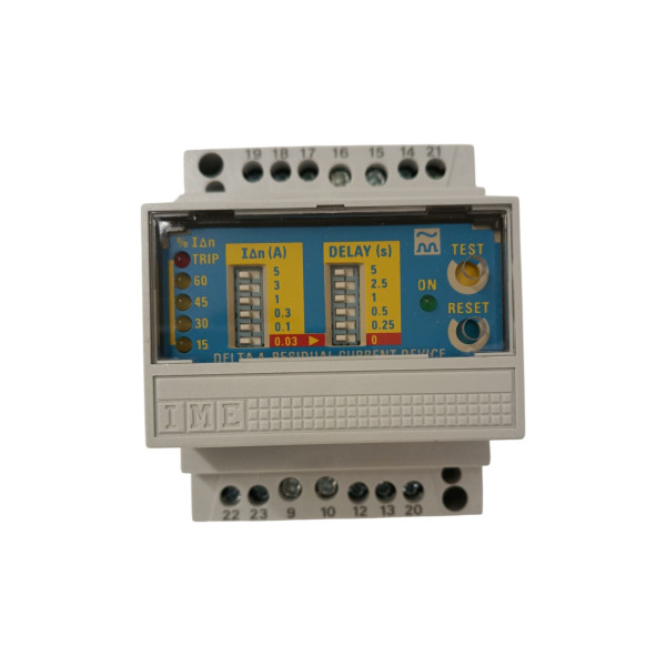 Ime delta4 adjustable earth leakage relay 0.03 - 9.43a aux 230-400v 50hz